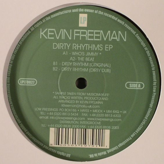 Kevin Freeman : Dirty Rhythms EP (12", EP)