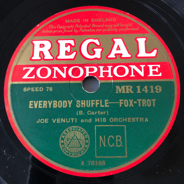 Joe Venuti And His Orchestra : Moon Glow / Everybody Shuffle (Shellac, 10")
