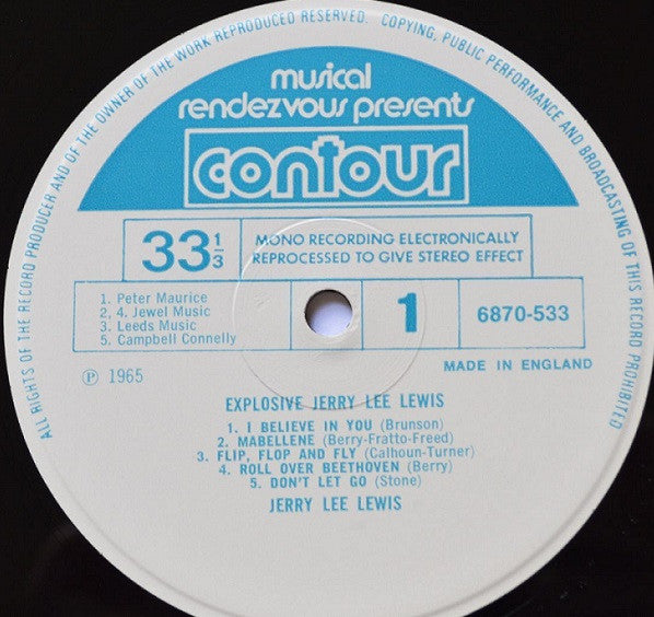 Jerry Lee Lewis : Explosive (LP, Album)