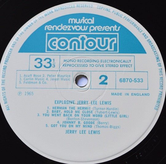 Jerry Lee Lewis : Explosive (LP, Album)