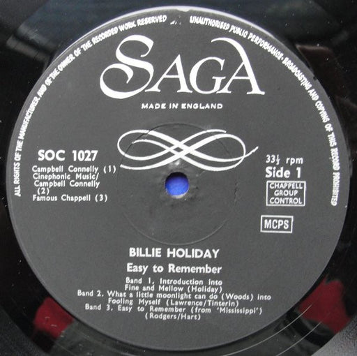 Billie Holiday : Easy To Remember (LP, Comp)