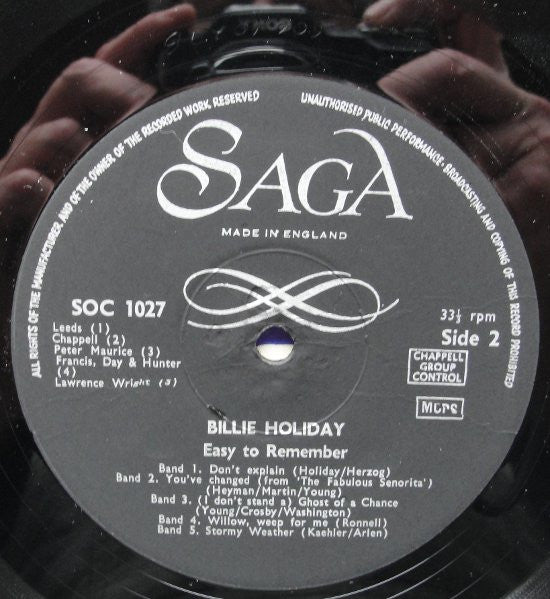 Billie Holiday : Easy To Remember (LP, Comp)