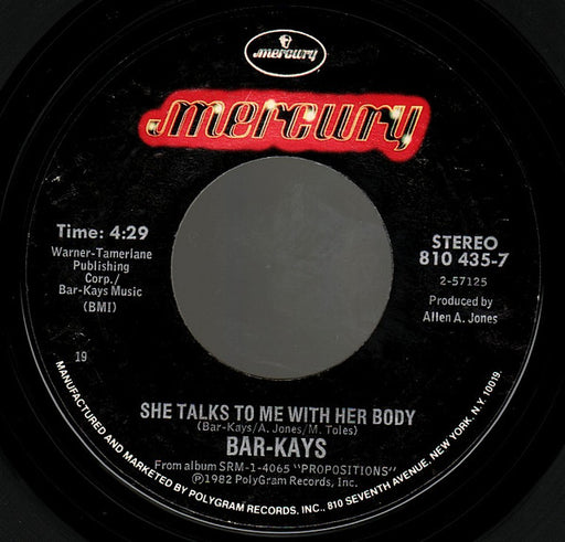 Bar-Kays : She Talks To Me With Her Body / Anticipation (7", Single, Styrene, 19 )