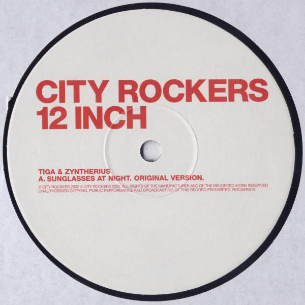 Tiga & Zyntherius : Sunglasses At Night (12")