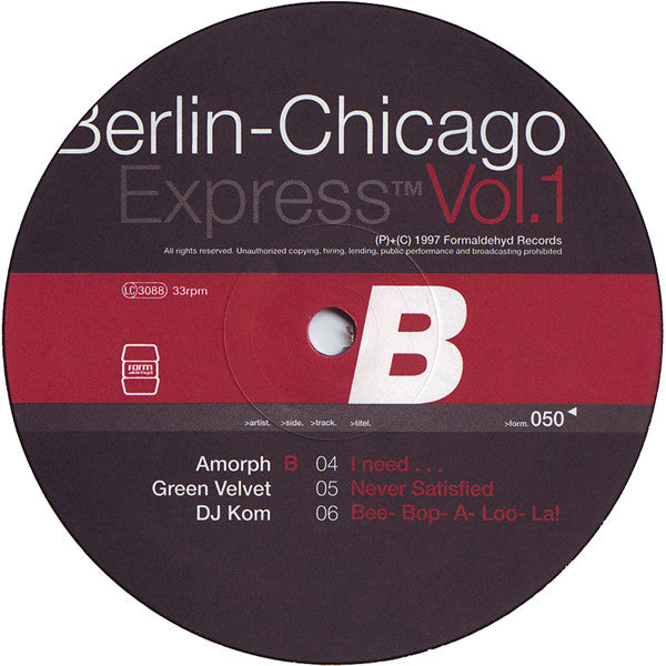 Various : Berlin-Chicago Express Vol. 1 (2xLP, Comp)