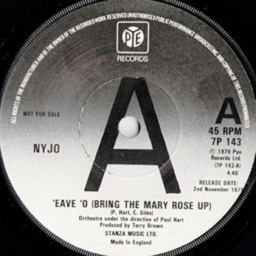 National Youth Jazz Orchestra : 'Eave 'O (Bring The Mary Rose Up) (7", Single, Promo)