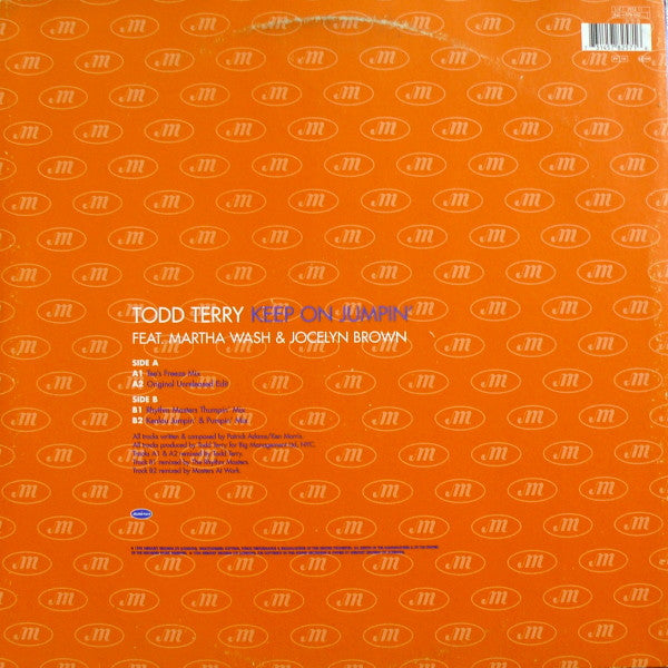 Todd Terry Feat. Martha Wash & Jocelyn Brown : Keep On Jumpin' (12", Single)