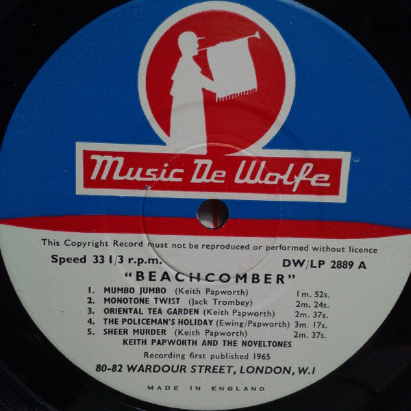 Keith Papworth And The Noveltones : Beachcomber (10", Mono)