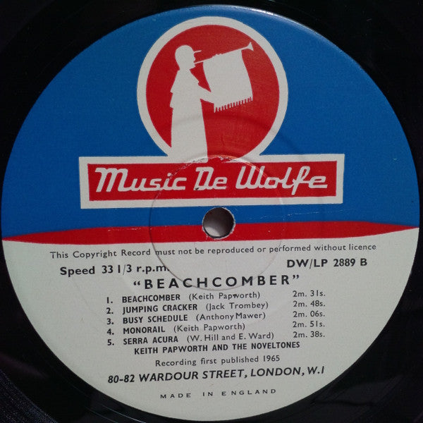Keith Papworth And The Noveltones : Beachcomber (10", Mono)