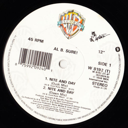 Al B. Sure! : Nite And Day (12", Single)