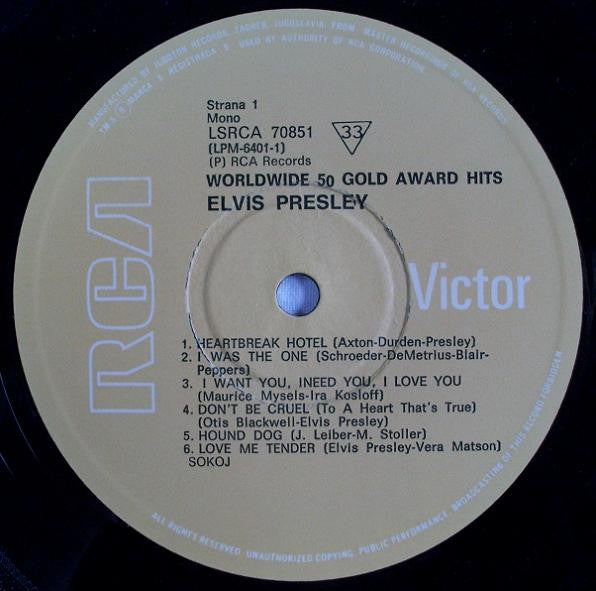 Elvis* : Worldwide 50 Gold Award Hits (4xLP, Comp, Mono + Box)