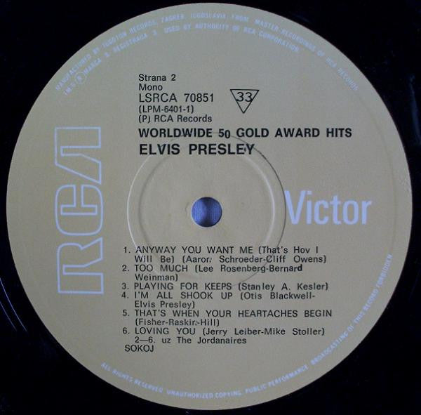 Elvis* : Worldwide 50 Gold Award Hits (4xLP, Comp, Mono + Box)
