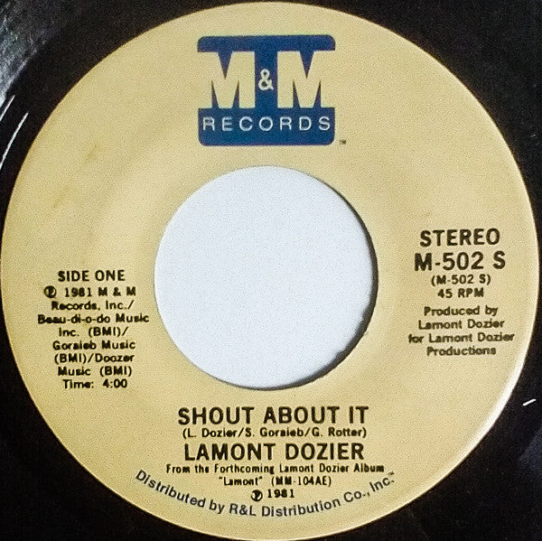 Lamont Dozier : Shout About It (7")