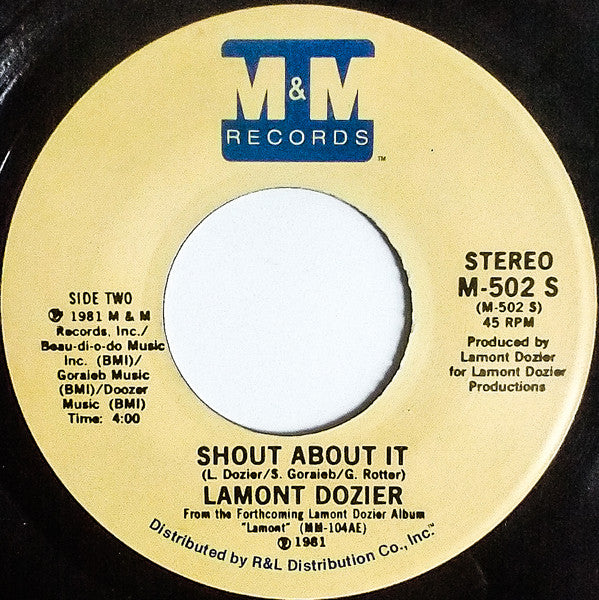 Lamont Dozier : Shout About It (7")