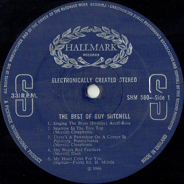 Guy Mitchell : The Best Of Guy Mitchell (LP, Comp, RE, RM)