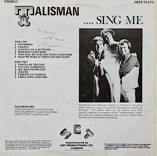 Talisman (12) : Sing Me (LP, Album)