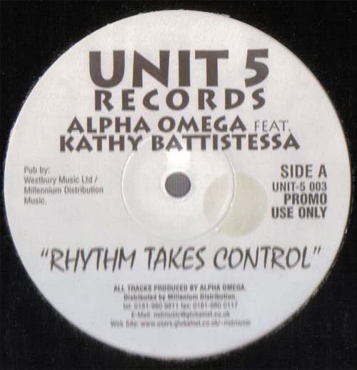 Alpha Omega (3) Feat. Kathy Battistessa* : Rhythm Takes Control (12", Promo)