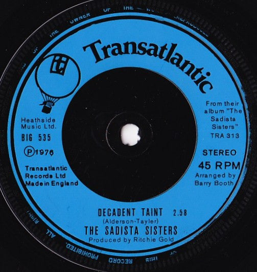 The Sadista Sisters : Black/White (7")