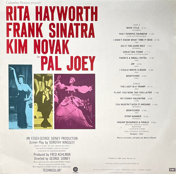 Rodgers And Hart* : Pal Joey (The Original Soundtrack / From The Soundtrack Of Columbia Picture) (LP, Album, RE)