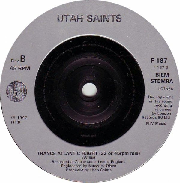 Utah Saints : Something Good (7", Single)