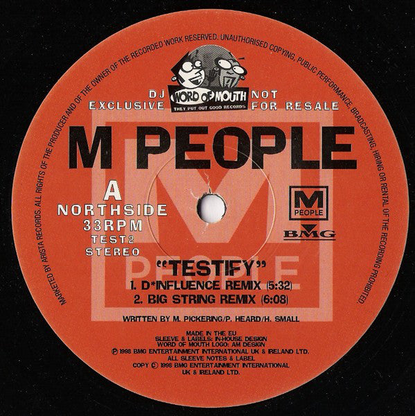 M People : Testify (12", Promo)