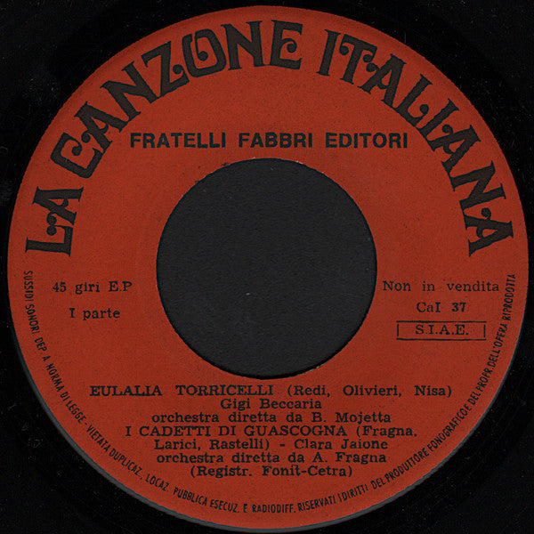 Various : La Canzone Italiana - N° 37 (7", EP)