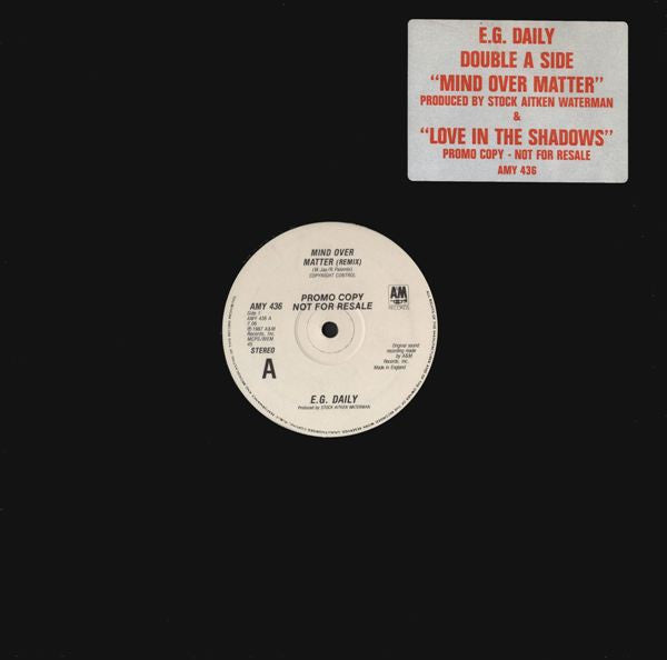 E.G. Daily : Mind Over Matter / Love In The Shadows (12", Promo)
