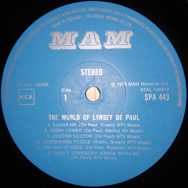 Lynsey De Paul : The World Of Lynsey De Paul (LP, Comp)