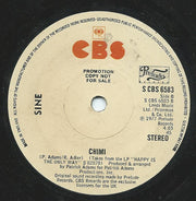 Sine (3) : Happy Is The Only Way (7", Promo)