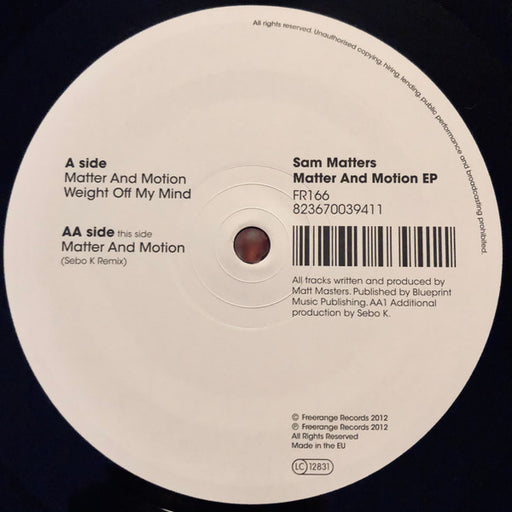 Sam Matters : Matter And Motion EP (12", EP)