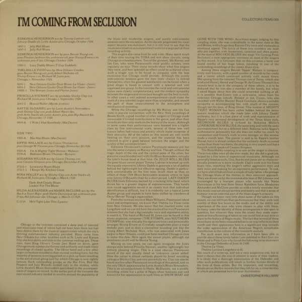 Various : I'm Coming From Seclusion (LP, Comp)