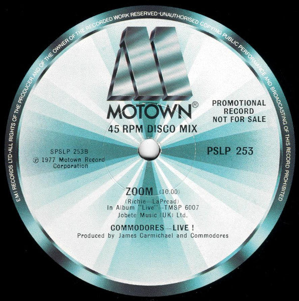 Commodores : I Feel Sanctified (12", Promo)