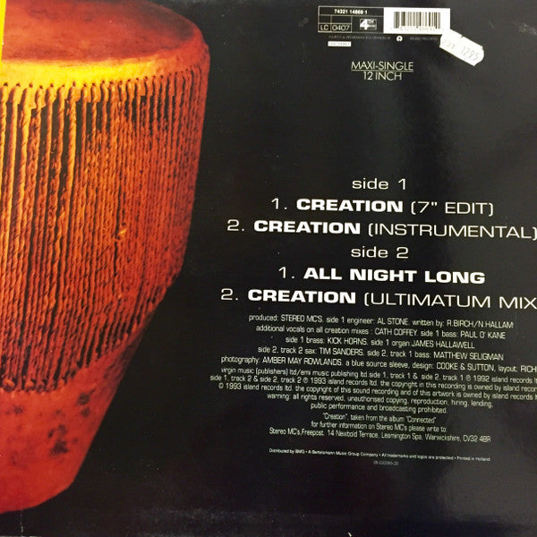 Stereo MC's : Creation (12", Maxi)