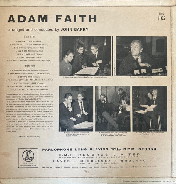 Adam Faith : Adam Faith (LP, Mono)