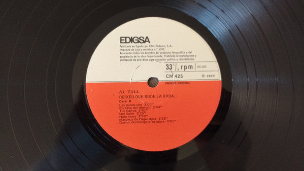 Al Tall : Deixeu Que Rode La Roda (LP, Album, Gat)