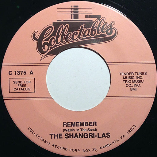 The Shangri-Las : Remember (Walkin' In The Sand) / It's Easier To Cry (7", Single)