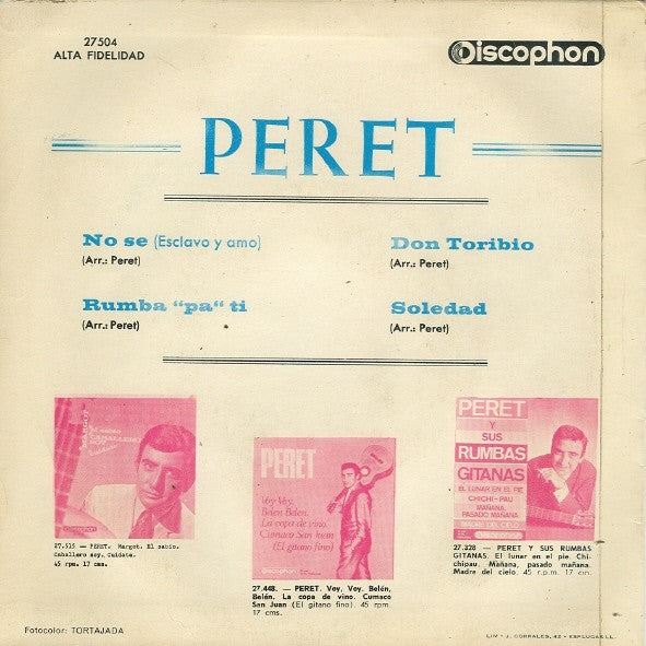 Peret : No Se (7", EP)