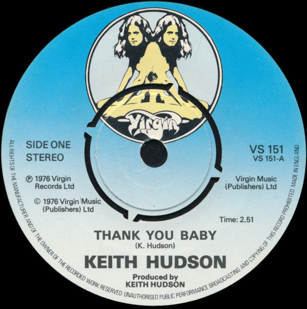 Keith Hudson : Thank You Baby (7")