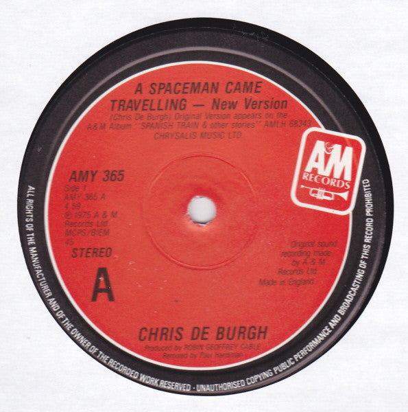 Chris De Burgh : A Spaceman Came Travelling (New Version) (12")