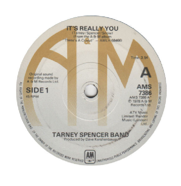 The Tarney/Spencer Band : It's Really You (7", Single)