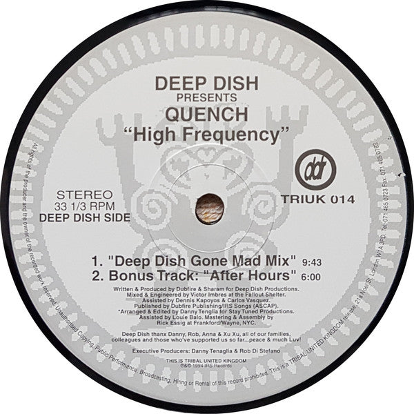Deep Dish Presents Quench (2) : High Frequency (12")