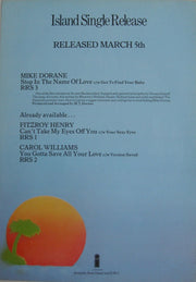 Mike Dorane : Stop In The Name Of Love (7", Single)