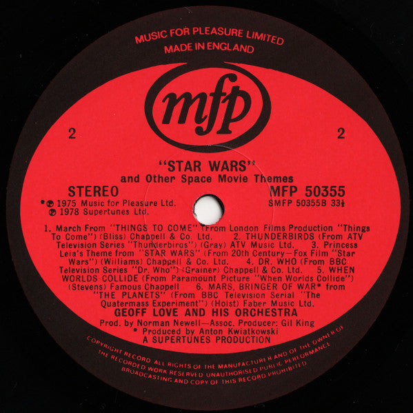 Geoff Love & His Orchestra : Star Wars And Other Space Themes (LP, Album)