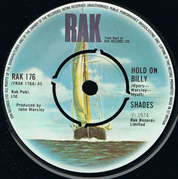 Shades : Hold On Billy (7", Single)