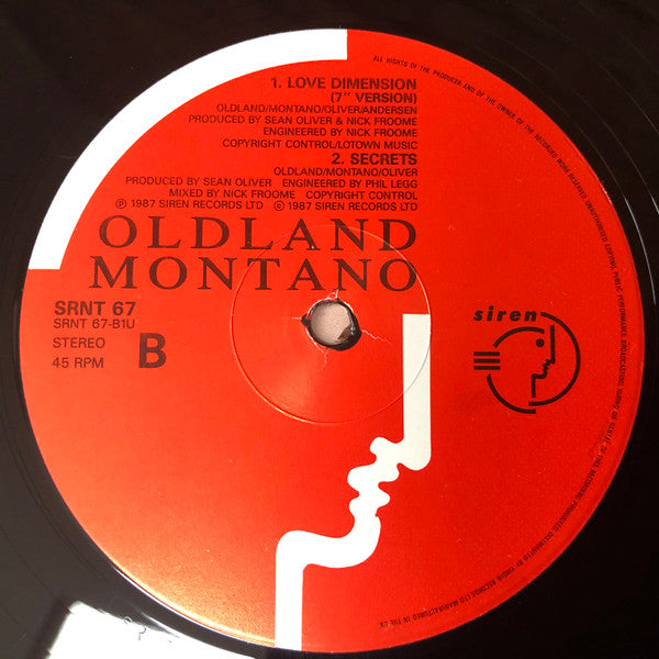 Oldland Montano : Love Dimension (12", Single)
