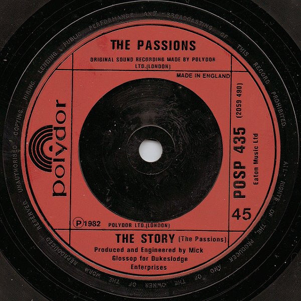 The Passions : Jump For Joy (7", Single)