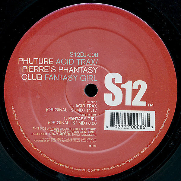 Phuture / Pierre's Phantasy Club* : Acid Trax / Fantasy Girl (12", RE)