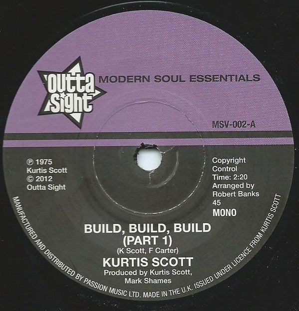 Kurtis Scott : Build, Build, Build (7", Single, RE)