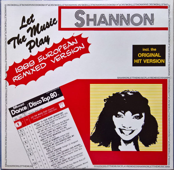 Shannon : Let The Music Play (1989 European Remixed Version) (12", Maxi)