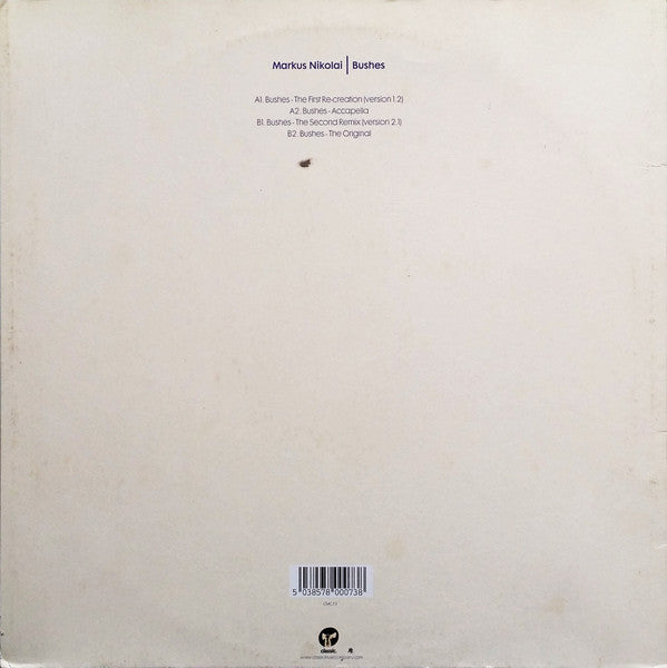 Markus Nikolai : Bushes (12")